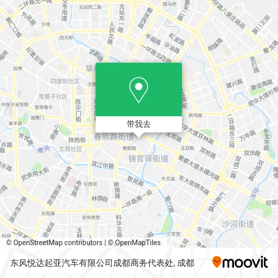东风悦达起亚汽车有限公司成都商务代表处地图