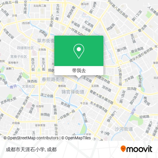 成都市天涯石小学地图