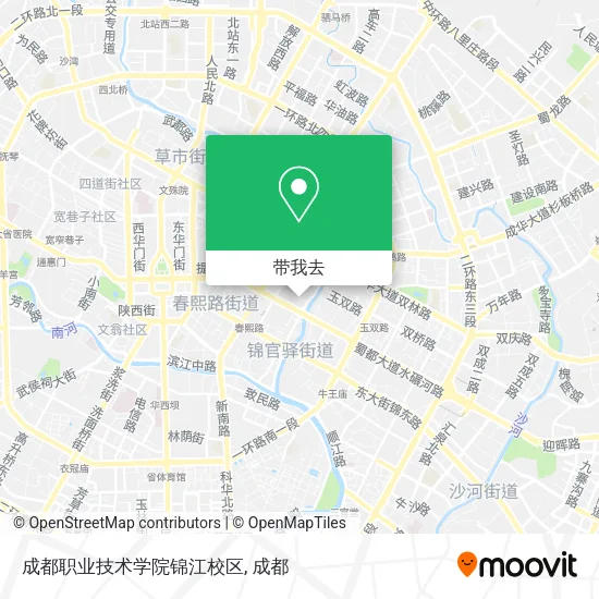 成都职业技术学院锦江校区地图