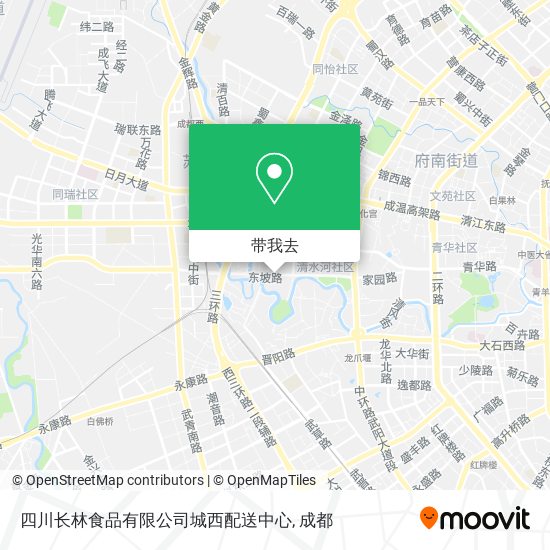 四川长林食品有限公司城西配送中心地图