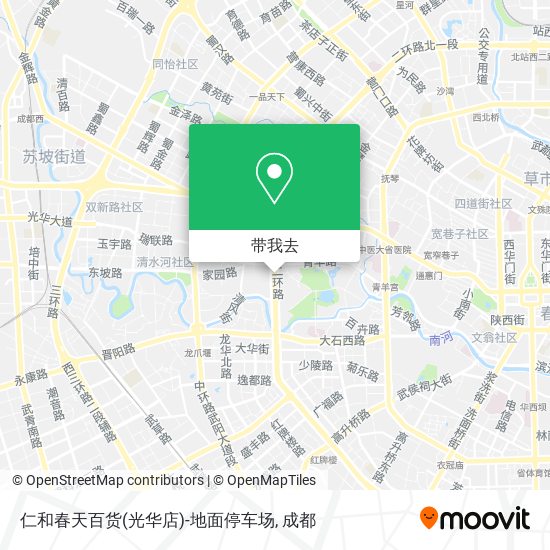 仁和春天百货(光华店)-地面停车场地图