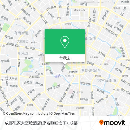 成都思家太空舱酒店(原名睡眠盒子)地图
