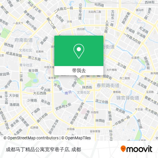 成都马丁精品公寓宽窄巷子店地图