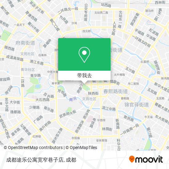 成都途乐公寓宽窄巷子店地图