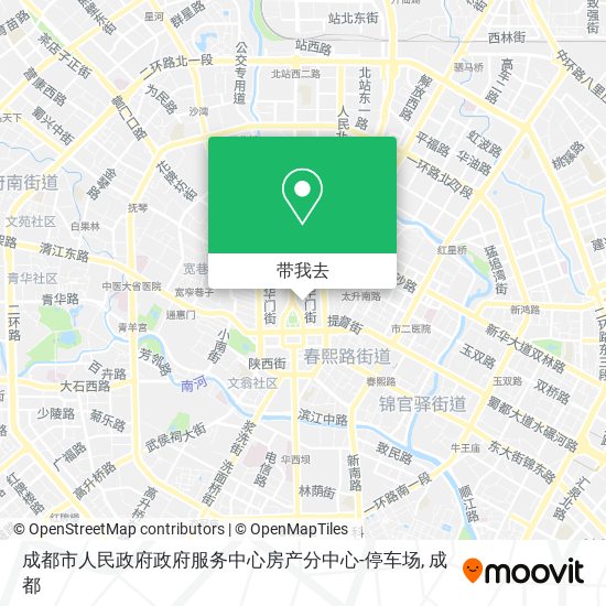 成都市人民政府政府服务中心房产分中心-停车场地图