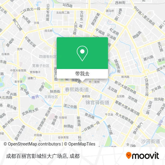 成都百丽宫影城恒大广场店地图