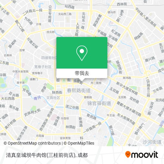 清真皇城坝牛肉馆(三桂前街店)地图