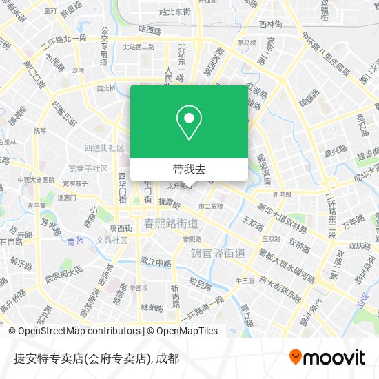 捷安特专卖店(会府专卖店)地图