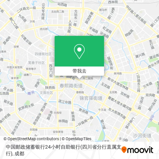 中国邮政储蓄银行24小时自助银行(四川省分行直属支行)地图