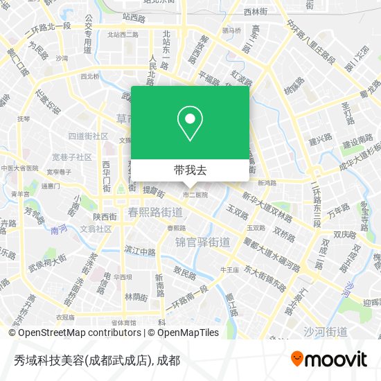 秀域科技美容(成都武成店)地图