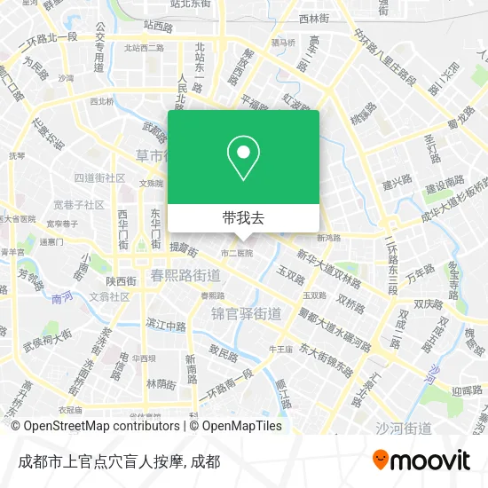 成都市上官点穴盲人按摩地图