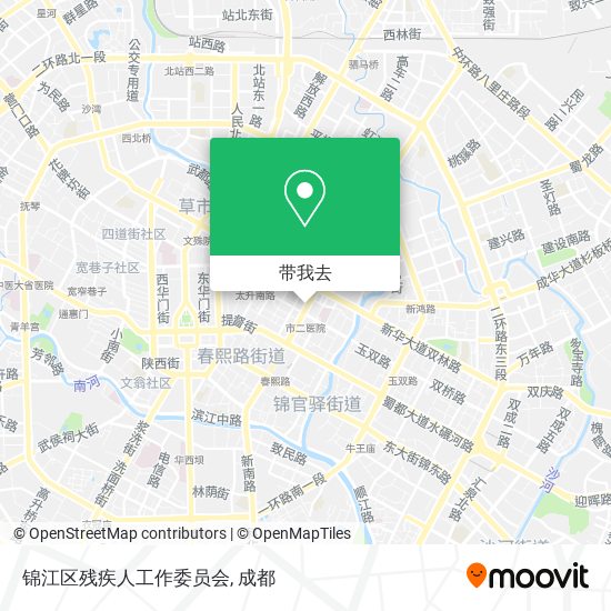 锦江区残疾人工作委员会地图