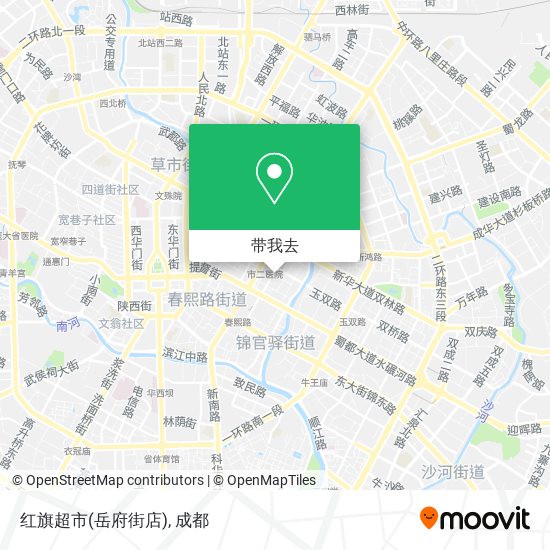 红旗超市(岳府街店)地图