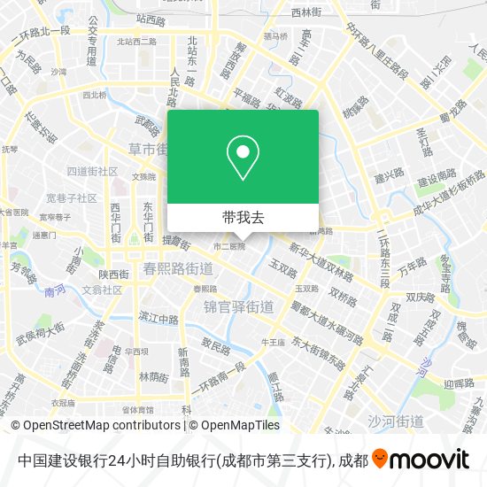 中国建设银行24小时自助银行(成都市第三支行)地图