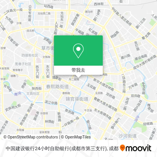中国建设银行24小时自助银行(成都市第三支行)地图