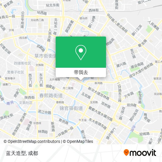 蓝天造型地图
