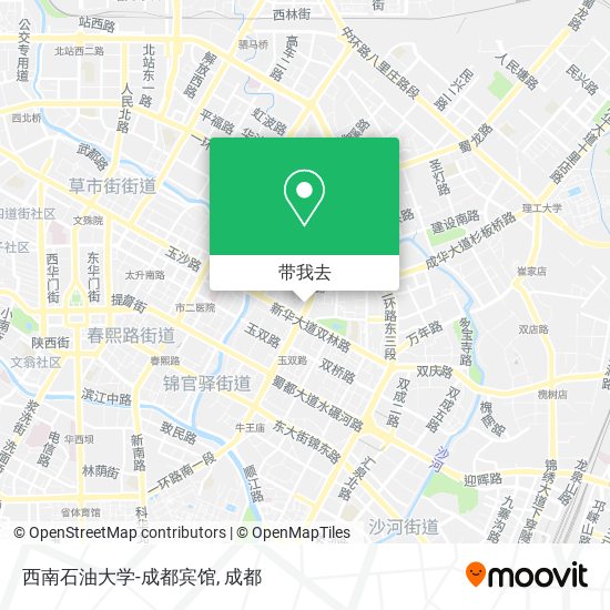 西南石油大学-成都宾馆地图