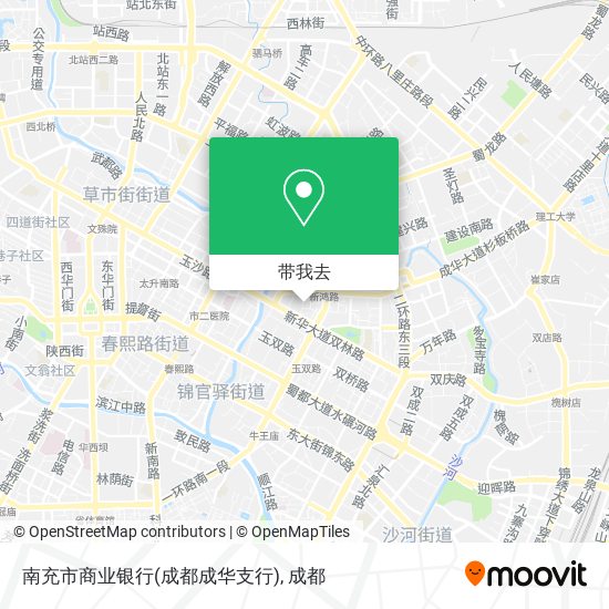 南充市商业银行(成都成华支行)地图