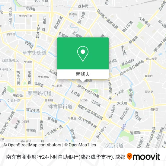 南充市商业银行24小时自助银行(成都成华支行)地图