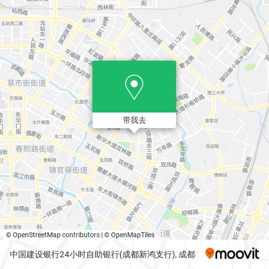 中国建设银行24小时自助银行(成都新鸿支行)地图