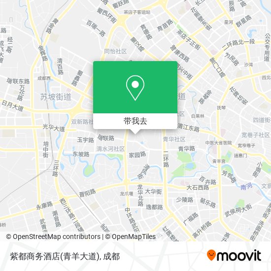 紫都商务酒店(青羊大道)地图