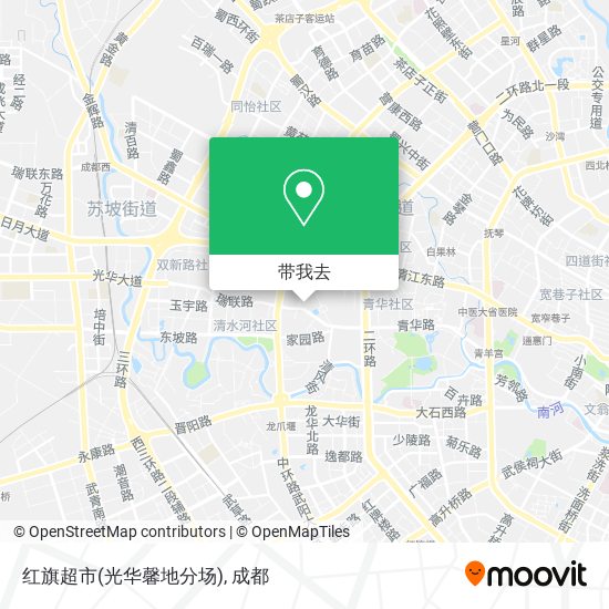 红旗超市(光华馨地分场)地图