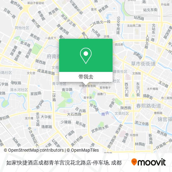 如家快捷酒店成都青羊宫浣花北路店-停车场地图