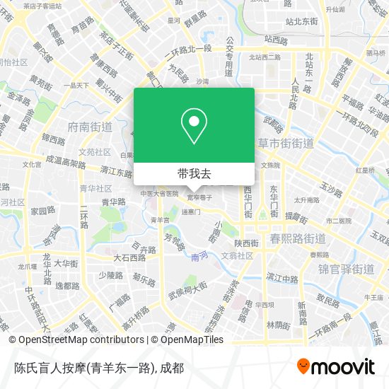 陈氏盲人按摩(青羊东一路)地图