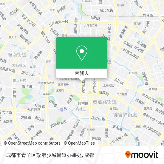 成都市青羊区政府少城街道办事处地图