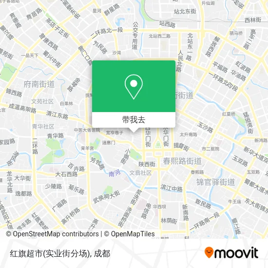 红旗超市(实业街分场)地图