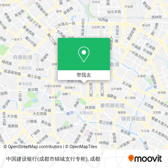 中国建设银行(成都市锦城支行专柜)地图
