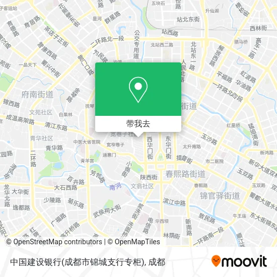 中国建设银行(成都市锦城支行专柜)地图