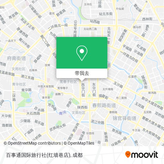 百事通国际旅行社(红墙巷店)地图