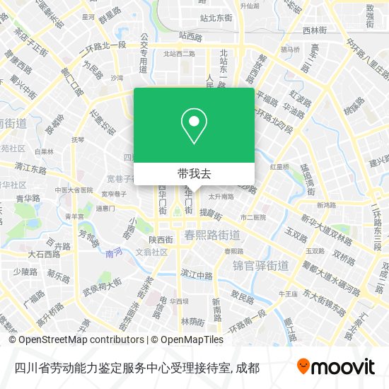 四川省劳动能力鉴定服务中心受理接待室地图