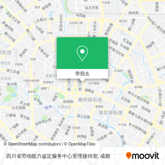 四川省劳动能力鉴定服务中心受理接待室地图