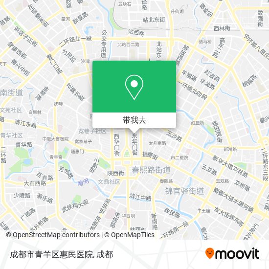 成都市青羊区惠民医院地图