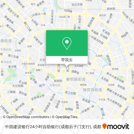 中国建设银行24小时自助银行(成都后子门支行)地图