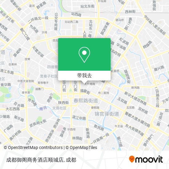 成都御阁商务酒店顺城店地图