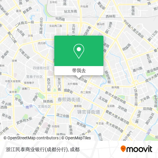 浙江民泰商业银行(成都分行)地图