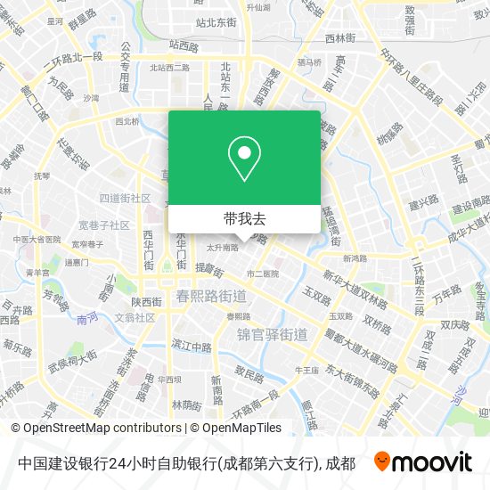 中国建设银行24小时自助银行(成都第六支行)地图