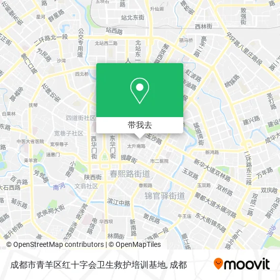 成都市青羊区红十字会卫生救护培训基地地图
