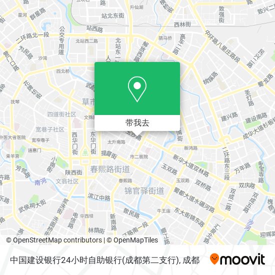 中国建设银行24小时自助银行(成都第二支行)地图