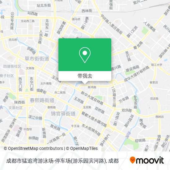 成都市猛追湾游泳场-停车场(游乐园滨河路)地图