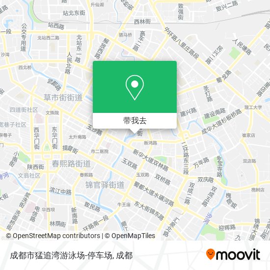 成都市猛追湾游泳场-停车场地图