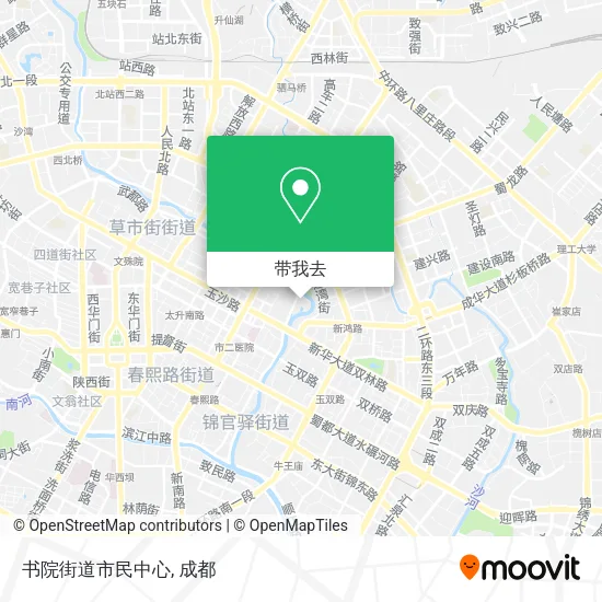 书院街道市民中心地图