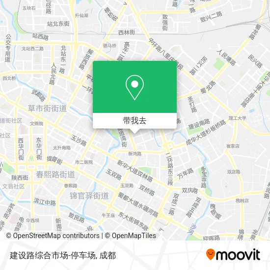 建设路综合市场-停车场地图