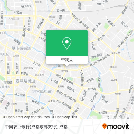 中国农业银行(成都东郊支行)地图