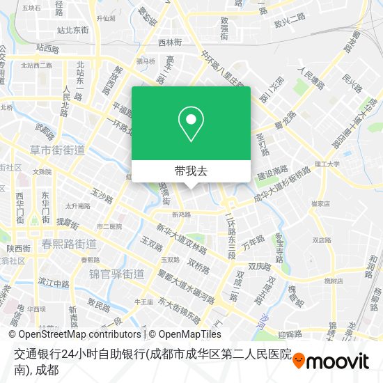 交通银行24小时自助银行(成都市成华区第二人民医院南)地图