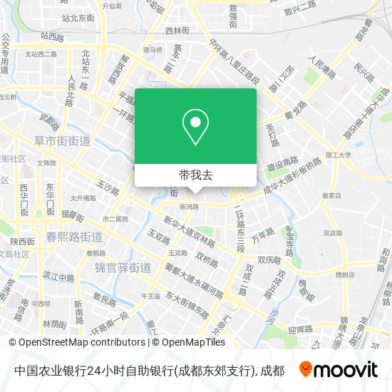 中国农业银行24小时自助银行(成都东郊支行)地图