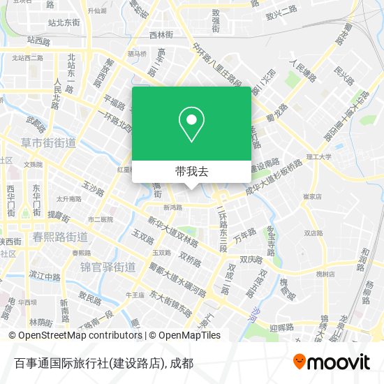 百事通国际旅行社(建设路店)地图